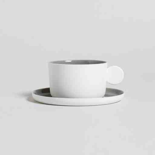 MUG Y PLATO CAPRI GREY VASSA 200ML